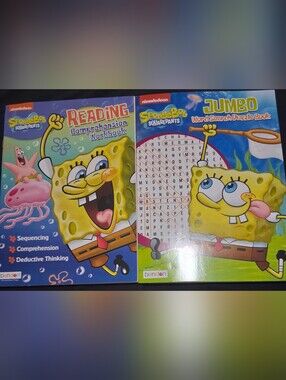 Set Of 2 New Spongebob Squarepants Activity Books